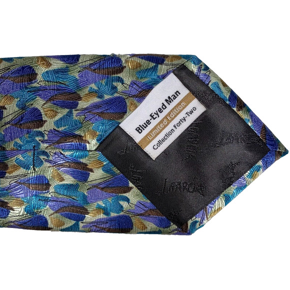 J. Garcia Men's Blue-Eyed Man Collection 42 Pastel Tie Jerry 4" Wide 57" L Silk - Picture 4 of 5